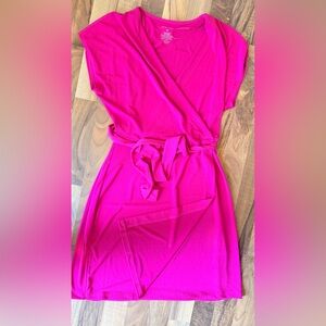 Nine West Fuchsia Asymmetrical Wrap Dress